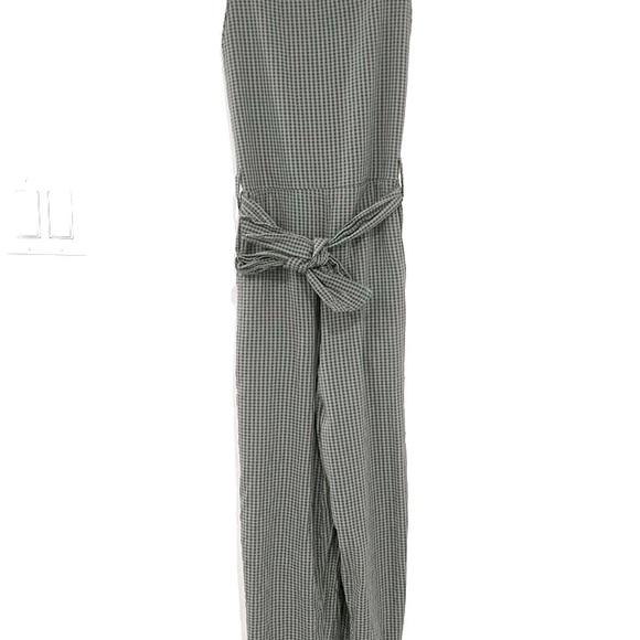 RVCA Sleeveless Jumpsuit Women’s Sz L Green&Black Check Pattern - Picture 3 of 11